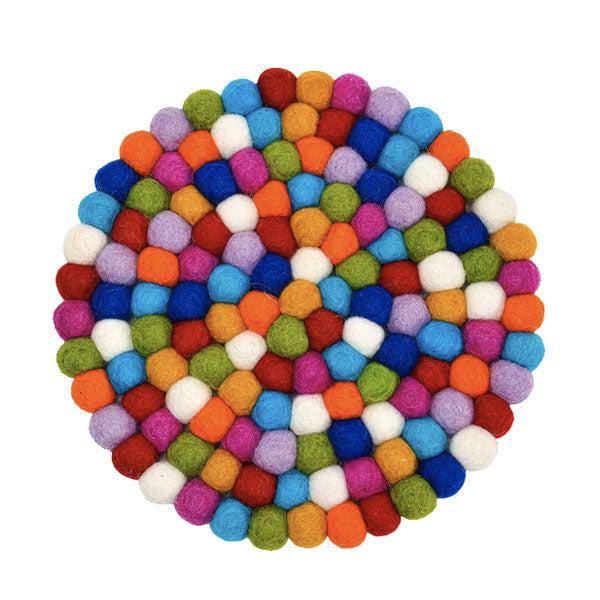 Round Pom-Pom Trivet - Multi Color – City Bird