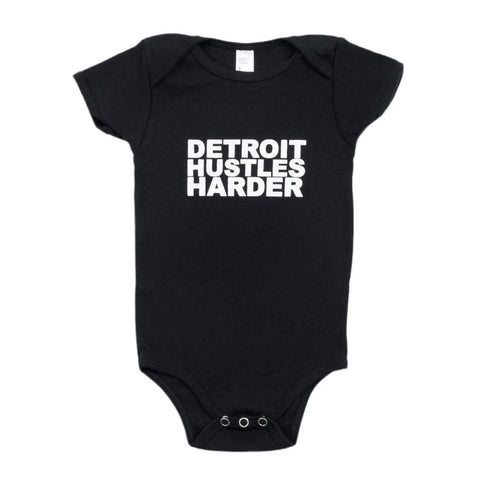 Detroit Hustles Harder Onesie