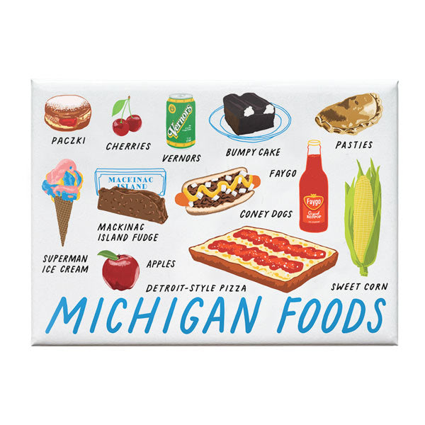 Michigan Foods Rectangle Magnet