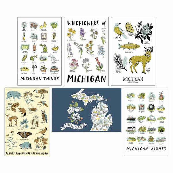 Michigan & Detroit Postcard Sets