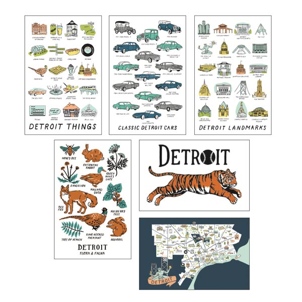 Michigan & Detroit Postcard Sets