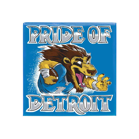 Lions Pride of Detroit 3"x3" Square Magnet