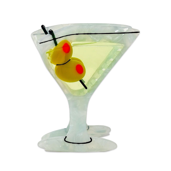 Martini Hair Claw Clip