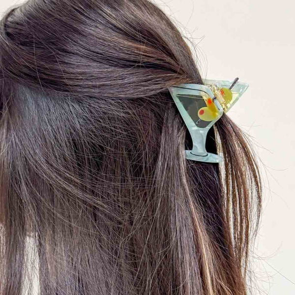 Martini Hair Claw Clip