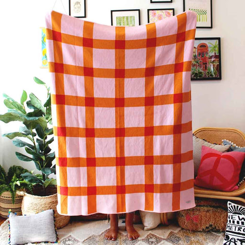 Gingham Knit Blanket