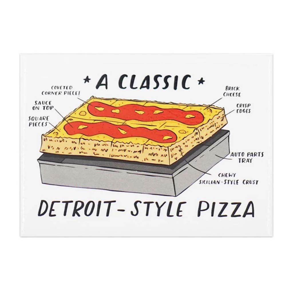 Detroit Pizza Rectangle Magnet