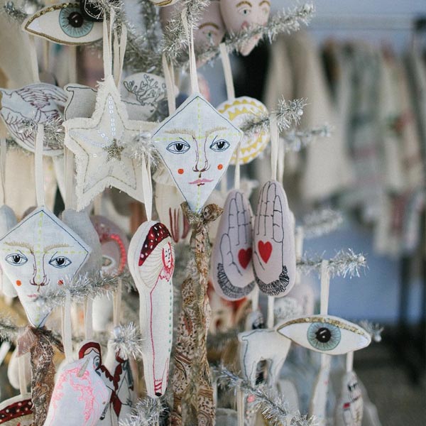 Mushroom Lavender Ornament