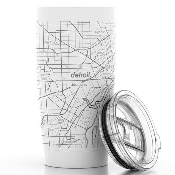 Detroit Map Insulated Pint Tumbler