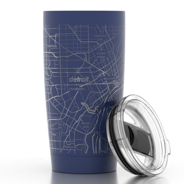 Detroit Map Insulated Pint Tumbler