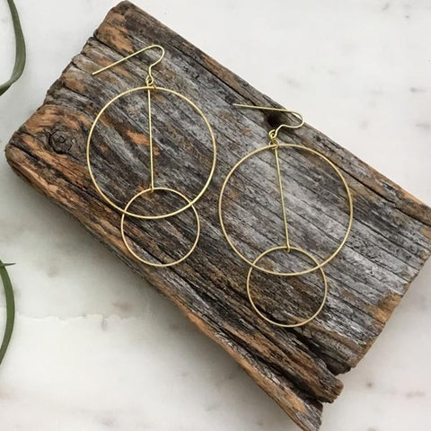 Double Circle Hoop Earrings