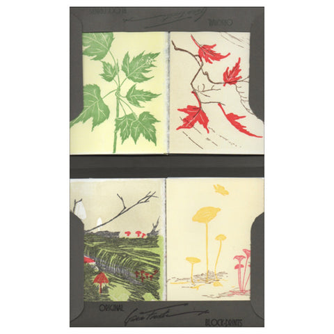 Leaves and Mushrooms - Small Notecard Set - City Bird 