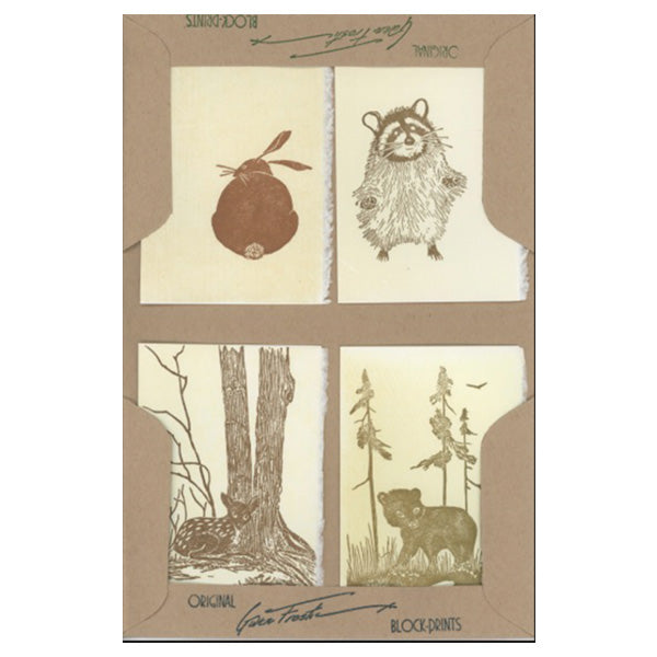 Raccoons and Bears - Small Notecard Set - City Bird 